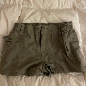 Camo Green Cargo Short Shorts